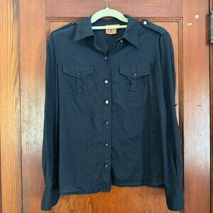 Tory Burch deep navy button down